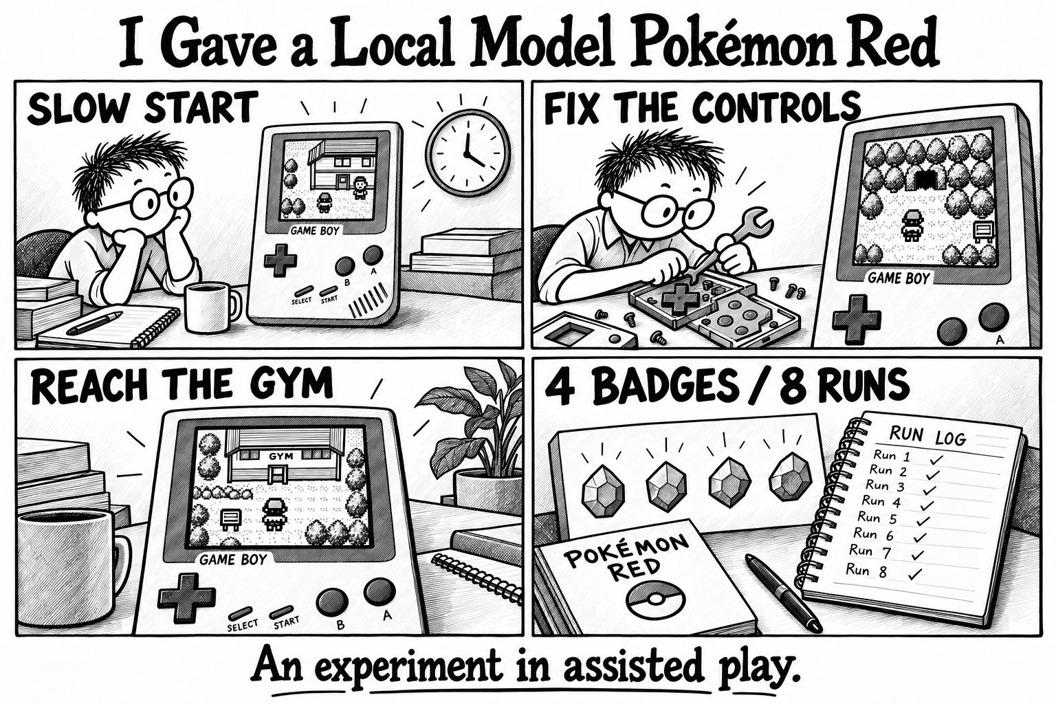 I Gave a Local Model Pokémon Red. Then I Started Fixing What Held It Back.